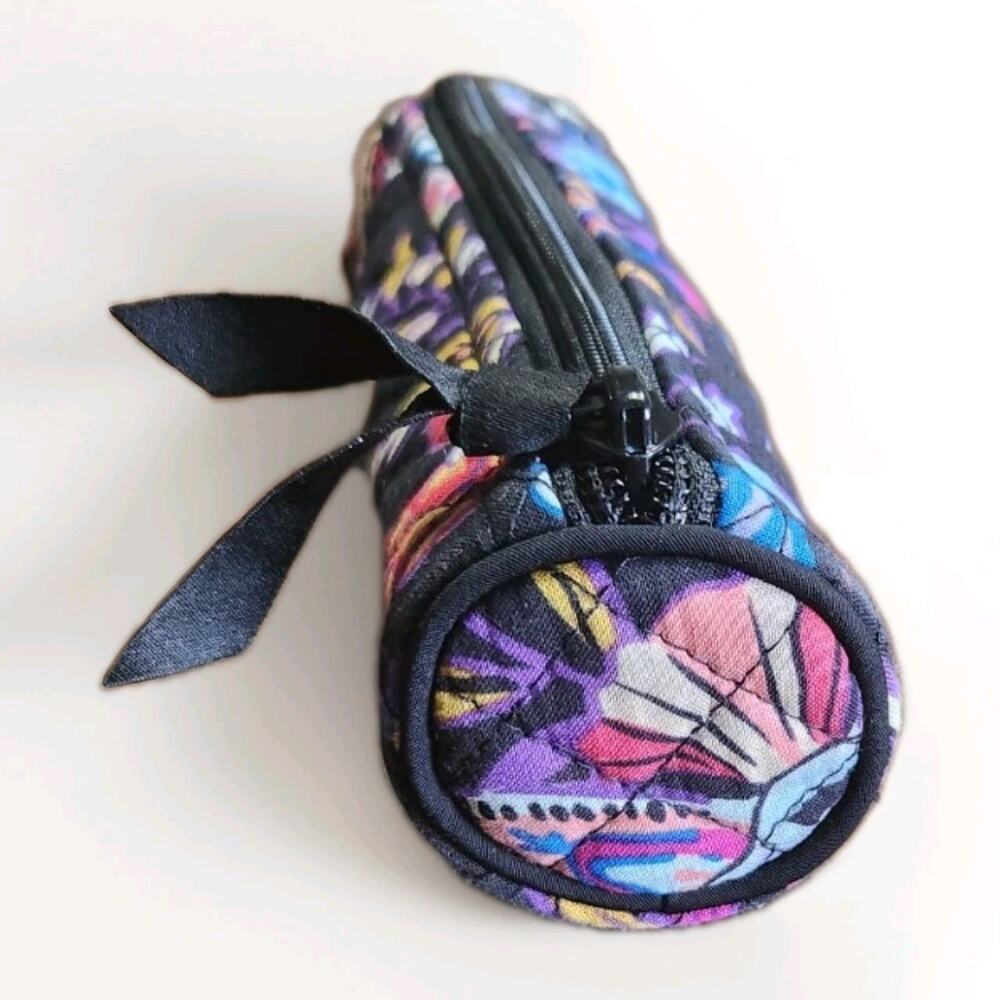 Vera Bradley Iconic 2 Piece Cosmetic Set Midnight Wildflowers - Picture 7 of 9